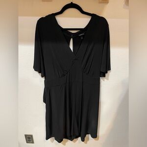 Torrid, black flutter sleeve mini romper, size 3X